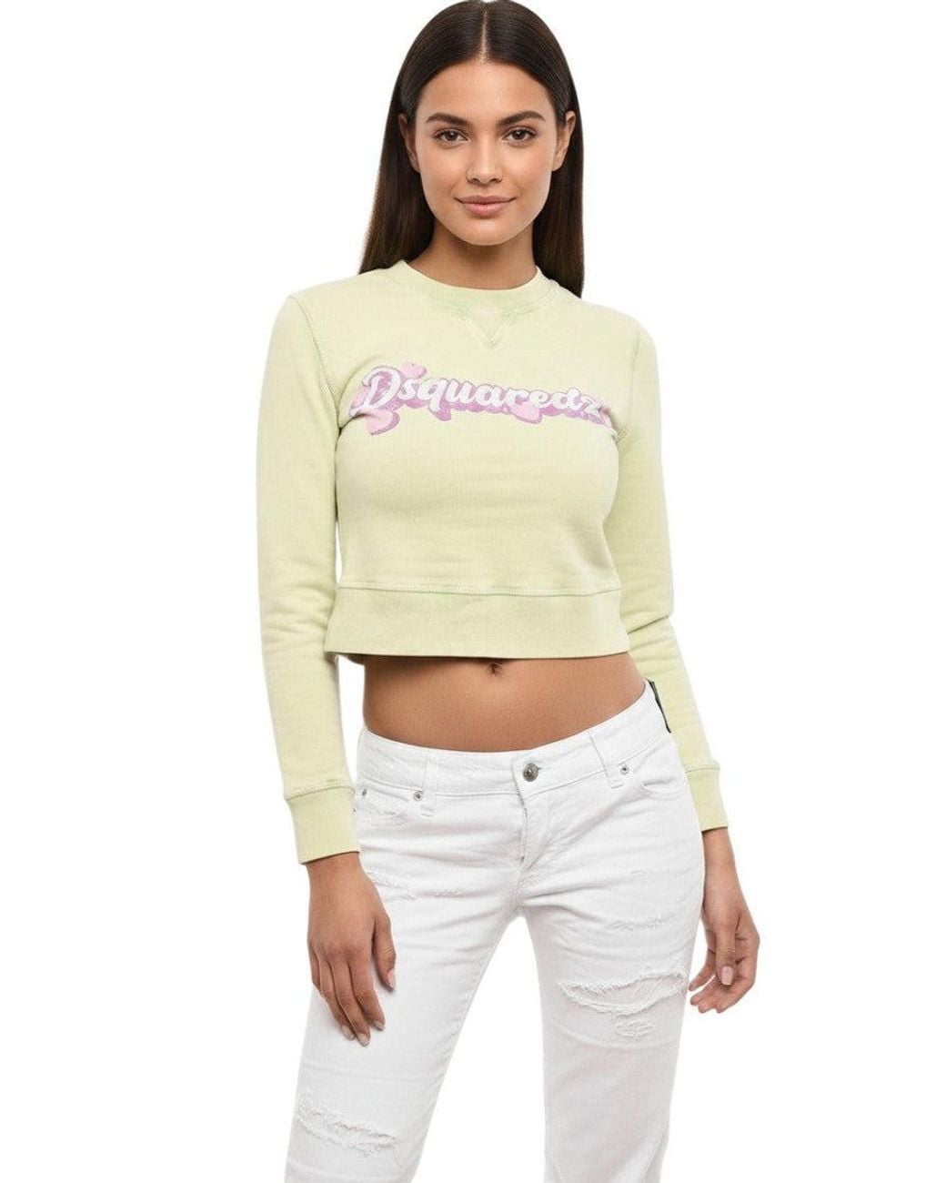DSquared² Green Logo Crew Neck Sweatshirt