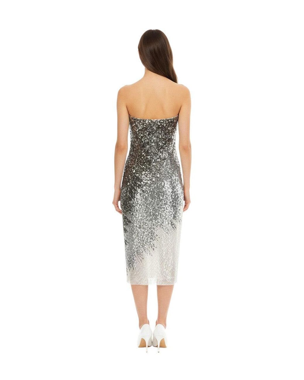 Elisabetta Franchi Metallic Tulle Dress