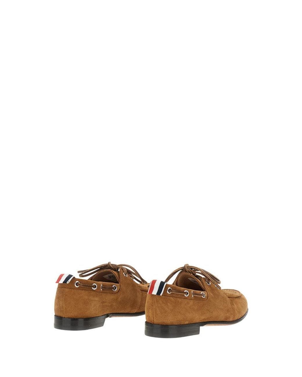 Thom Browne Brown Suede Loafers