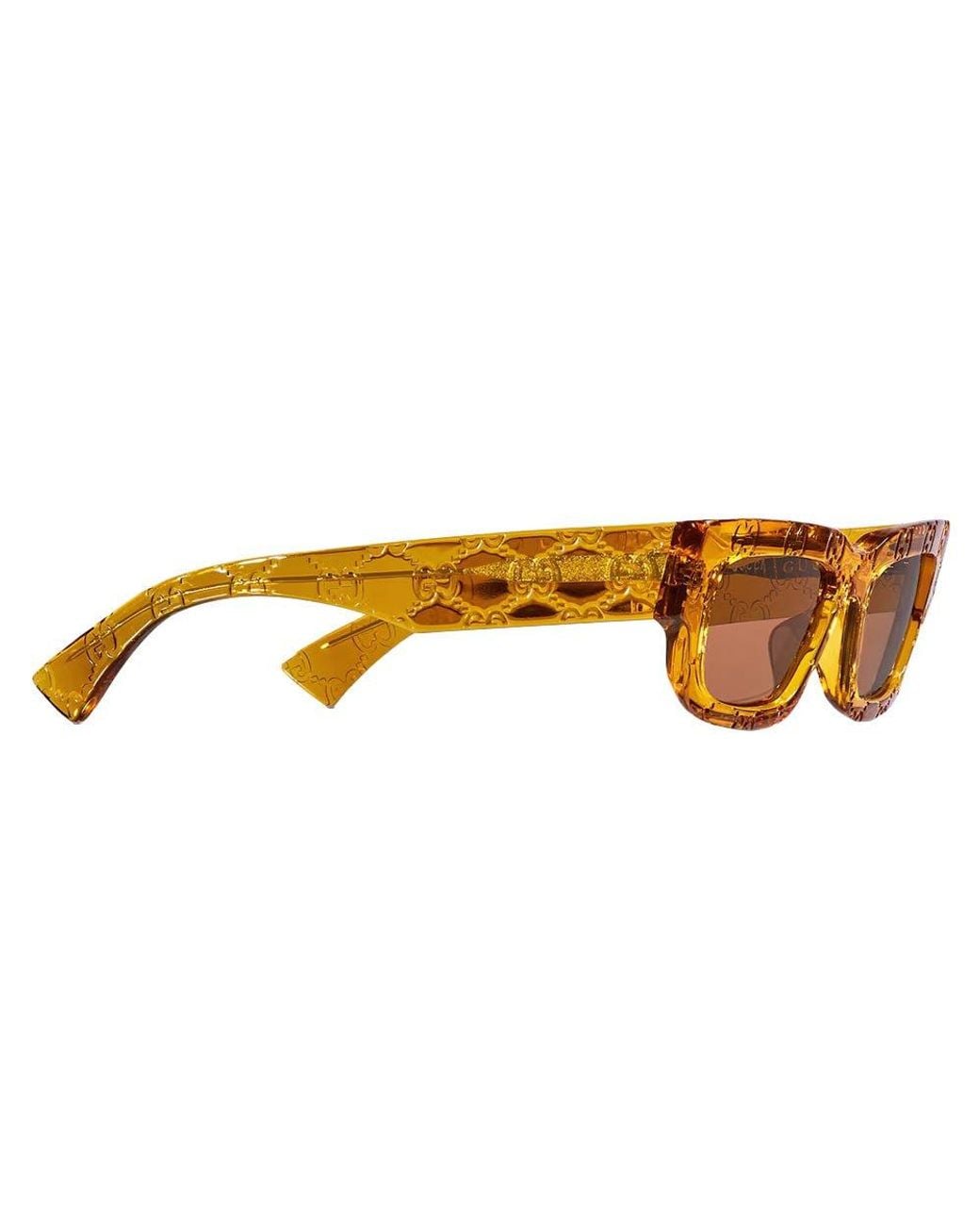 Gucci Brown Rectangular Sunglasses for men