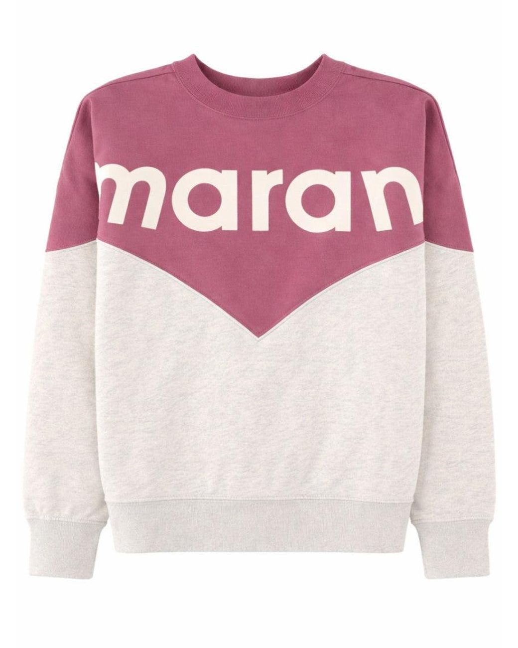 Isabel Marant Pink Color Block Crew Neck Sweatshirt