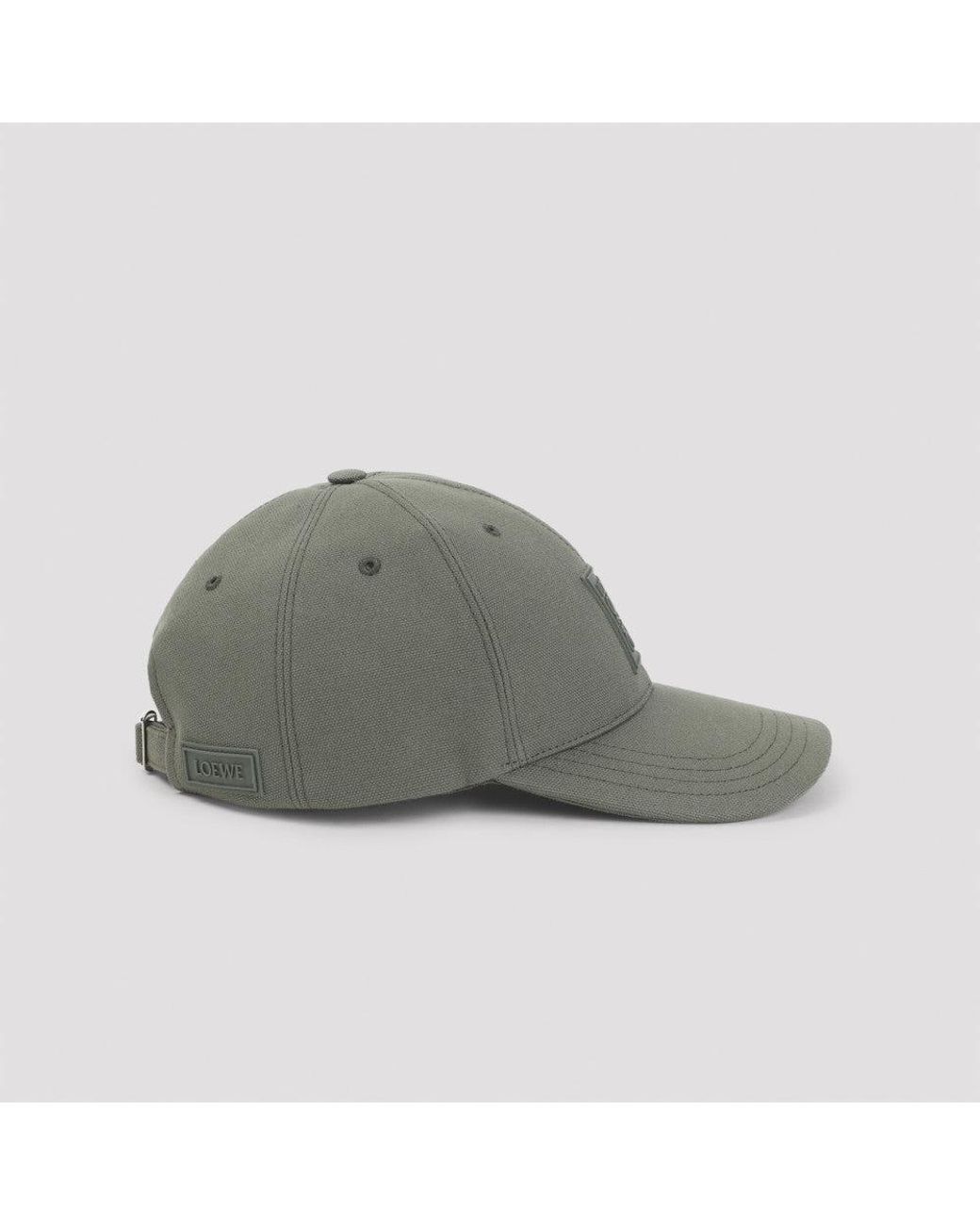 Loewe Gray Textured Baseball Hat for men