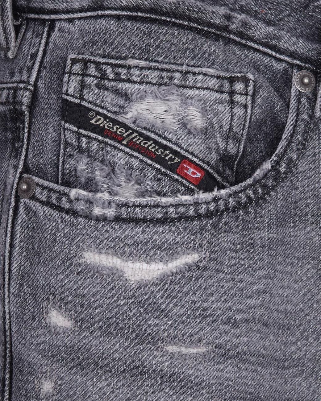 DIESEL Blue Loose Mid Rise Jeans