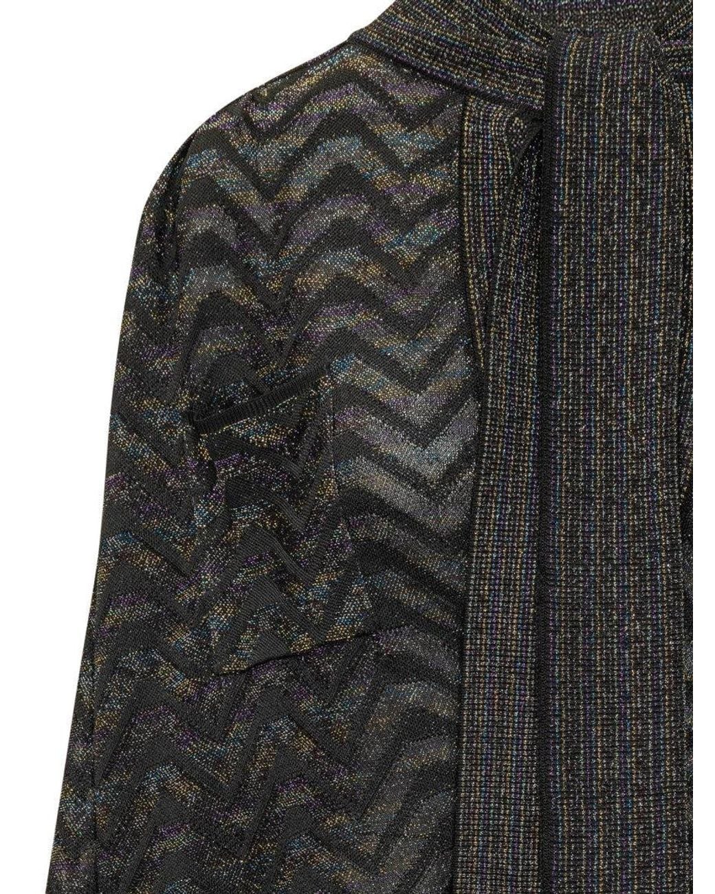 Missoni Gray Dark Mock Collar Sweater