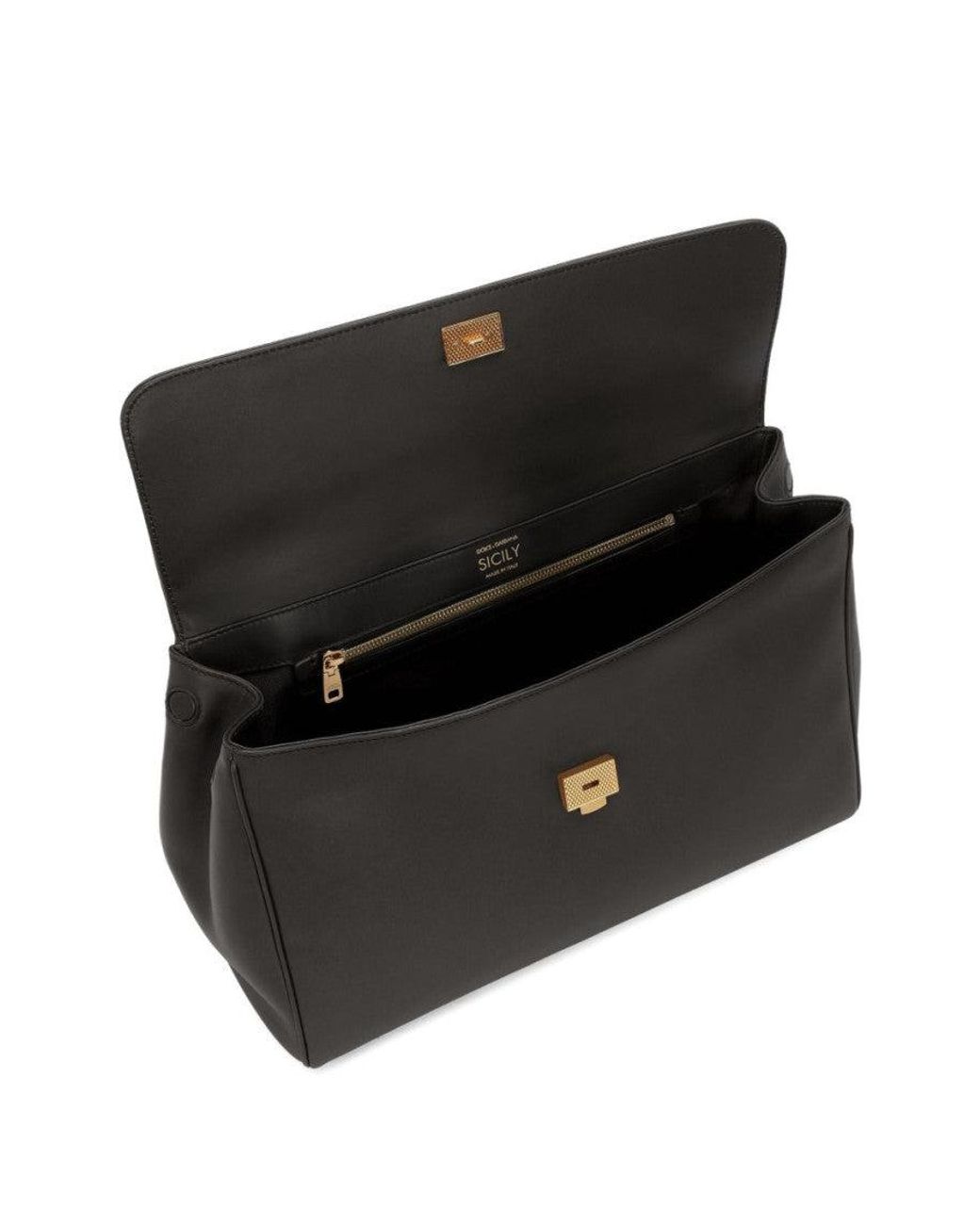 Dolce & Gabbana Black Sicily Satchel