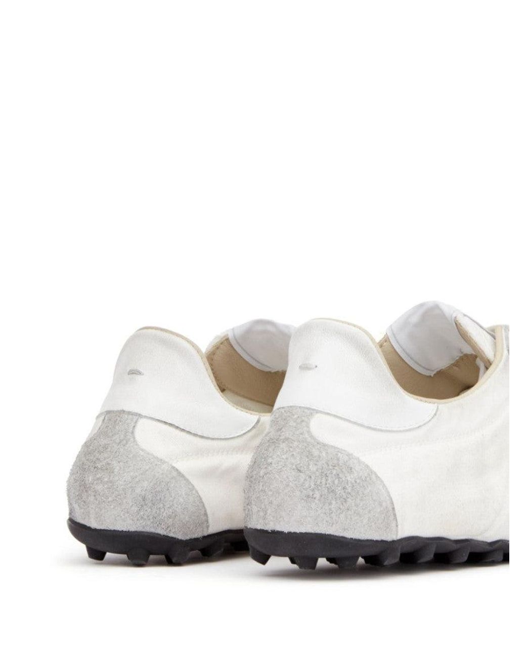 Maison Margiela White Sprinters Drill Cotton With Vintage Treatment Sneakers