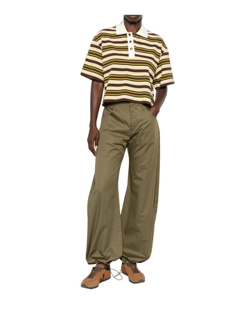 Moncler Metallic Stripes Shirt Collar Polo