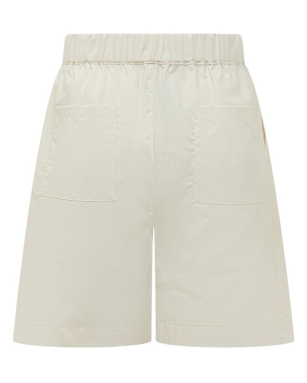 A PAPER KID White Solid Shorts for men