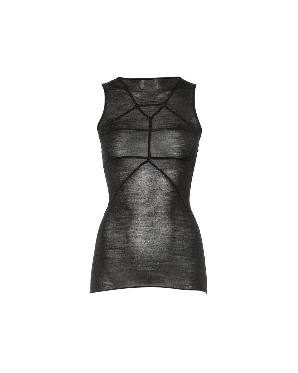 Rick Owens Black Boat Neck Top