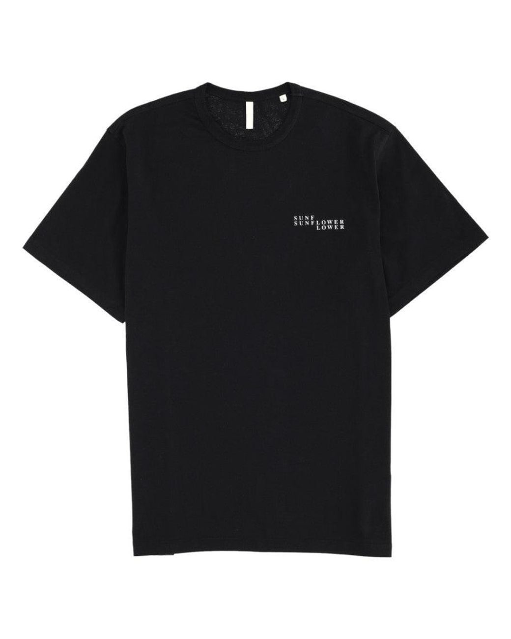 sunflower Black Logo Crew Neck T-Shirt for men