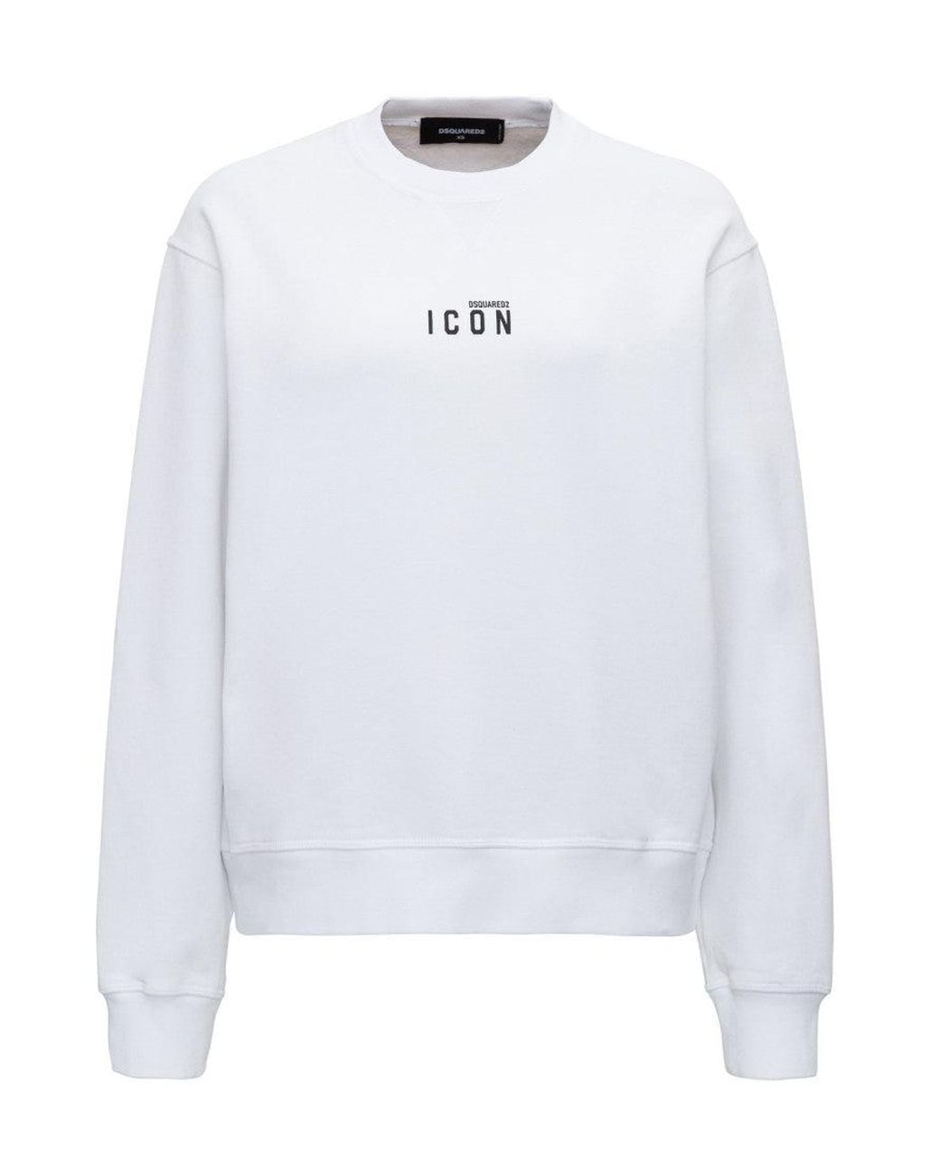 DSquared² White Logo Crew Neck Sweatshirt
