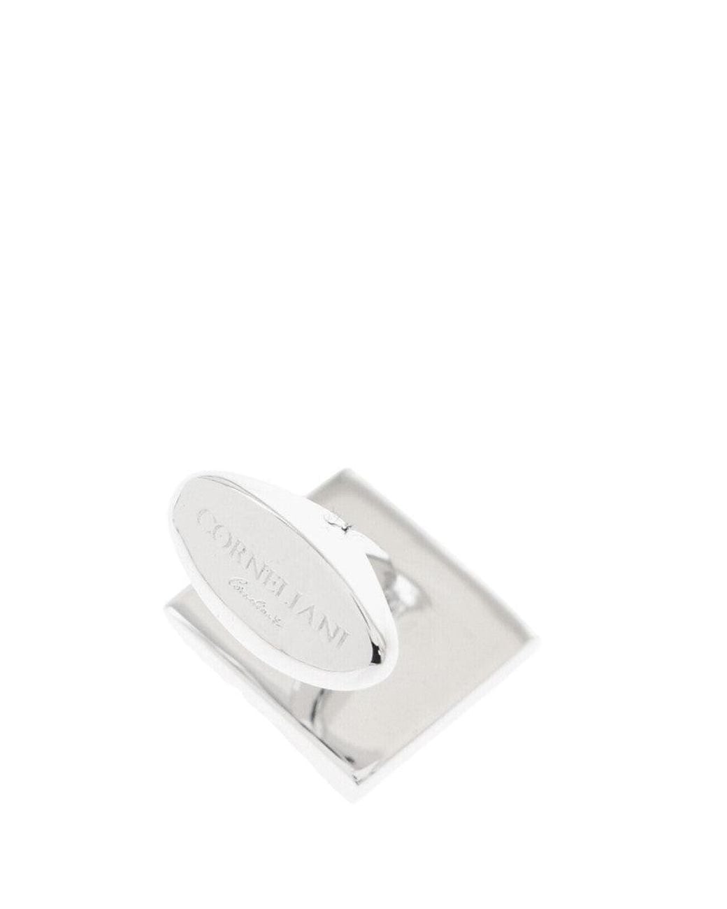 Corneliani Metallic Hematite Cufflinks for men