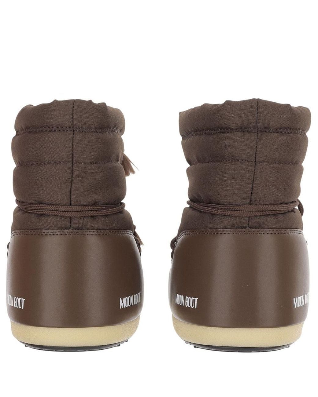 Moon Boot Brown Logo Nylon Boots