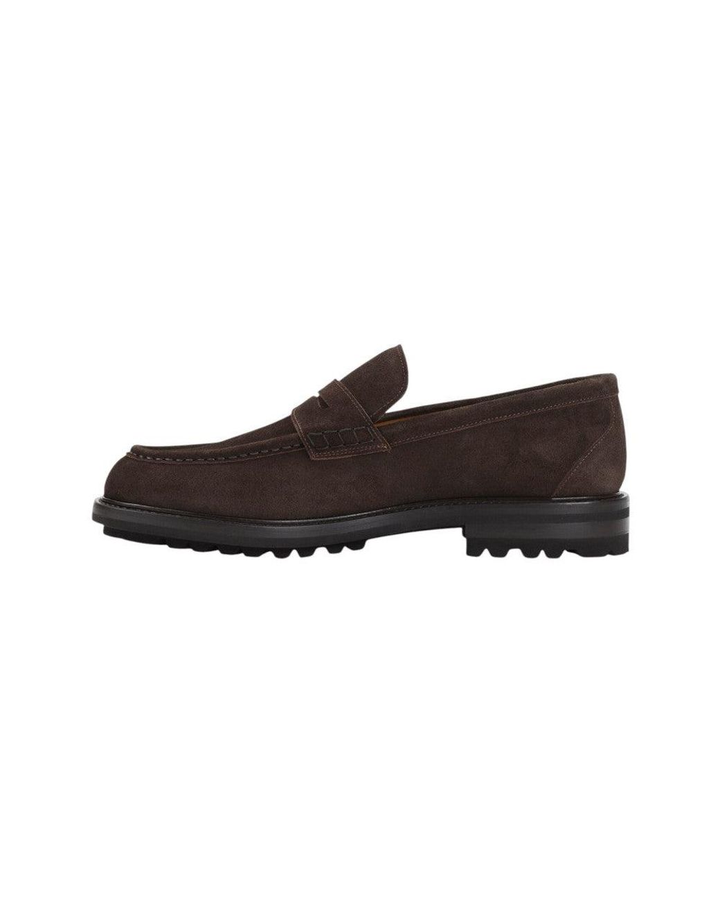 Kiton Black Suede Loafers for men