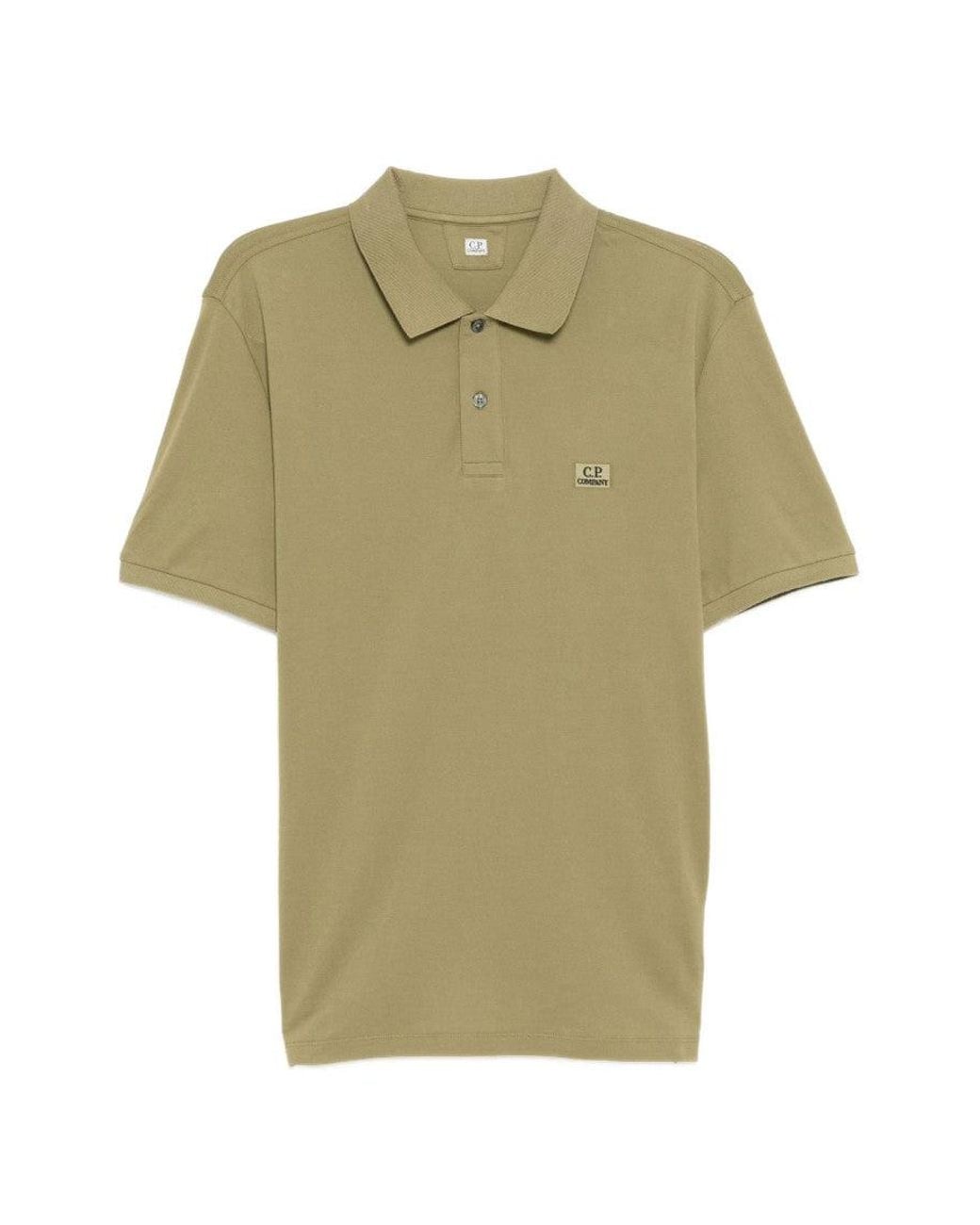C P Company Green Short Sleeves Polo for men