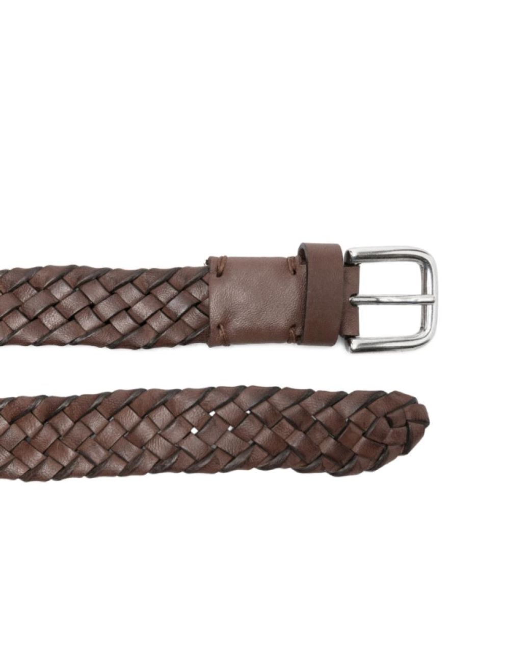 P.A.R.O.S.H. Brown Woven Buckle Belt