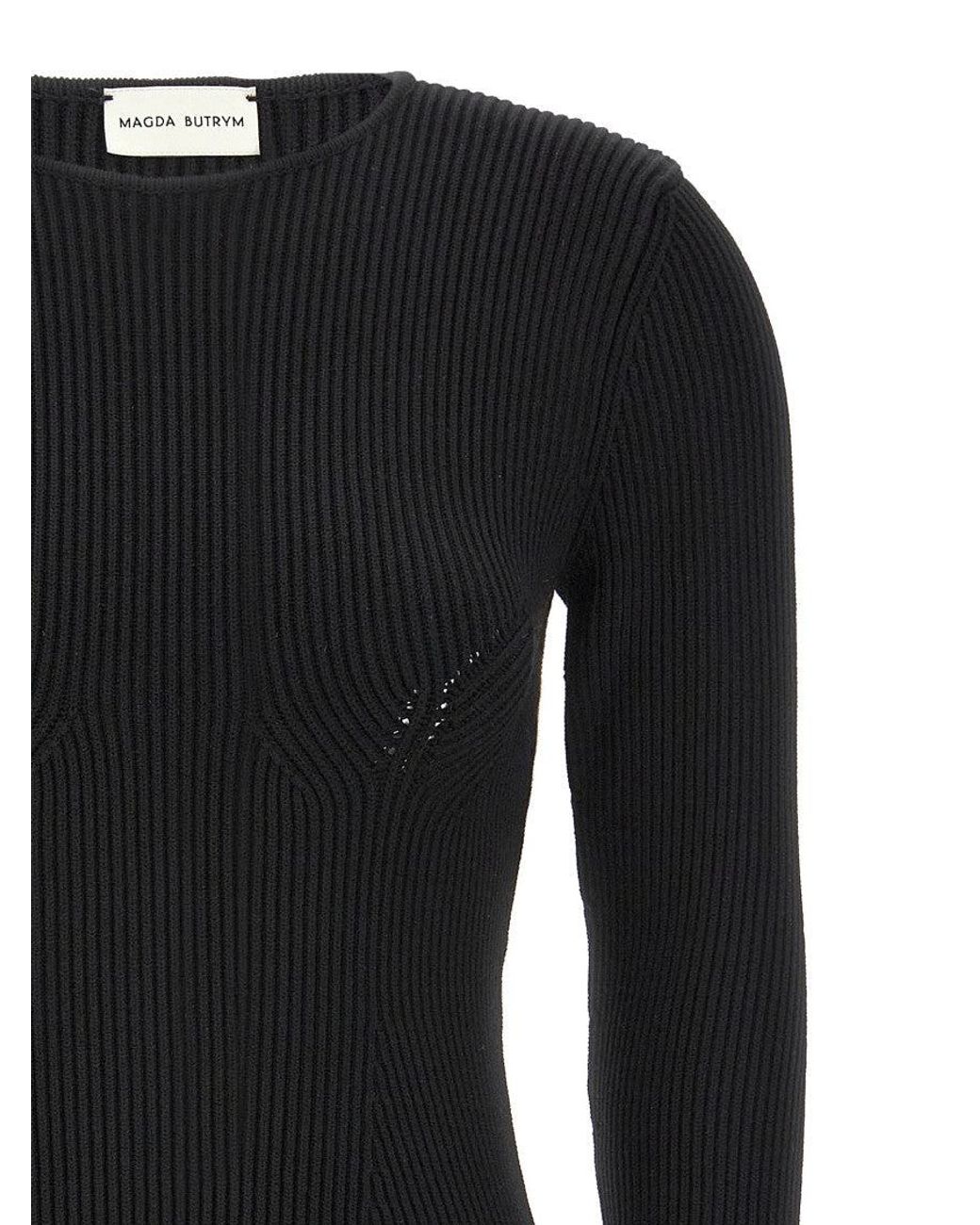 Magda Butrym Black Round Neckline Sweater