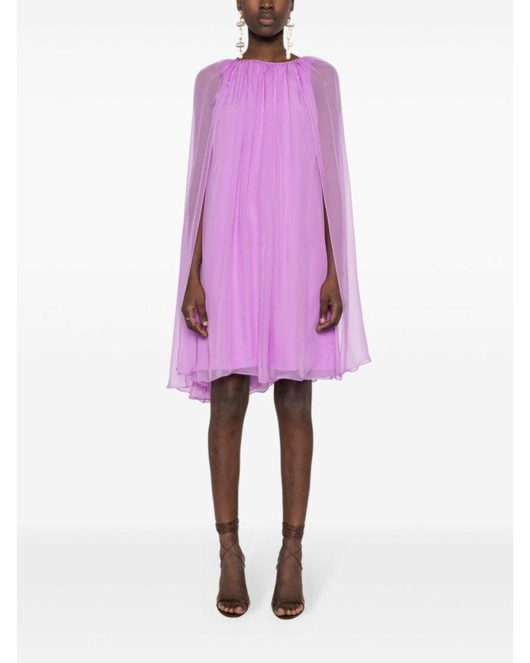 Max Mara Pink Silk Midi Dress