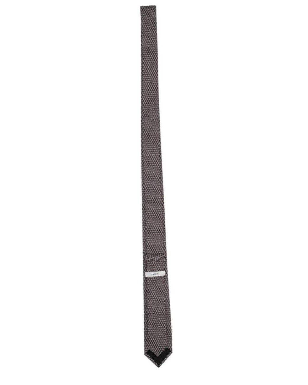 Lardini White Logo Tie for men