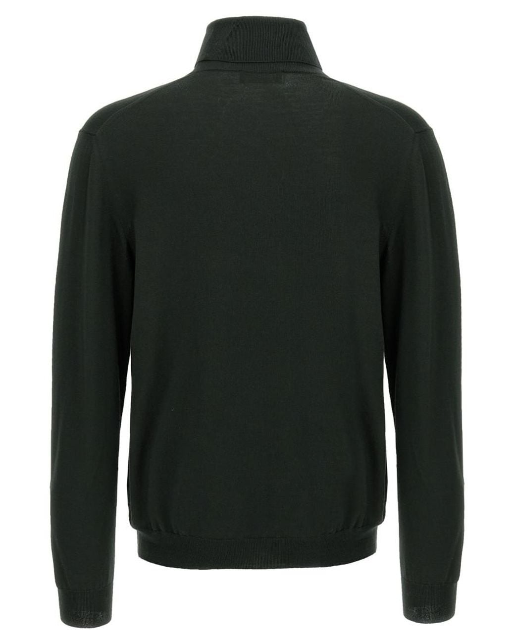 Zanone Green Wool Turtleneck Sweater for men