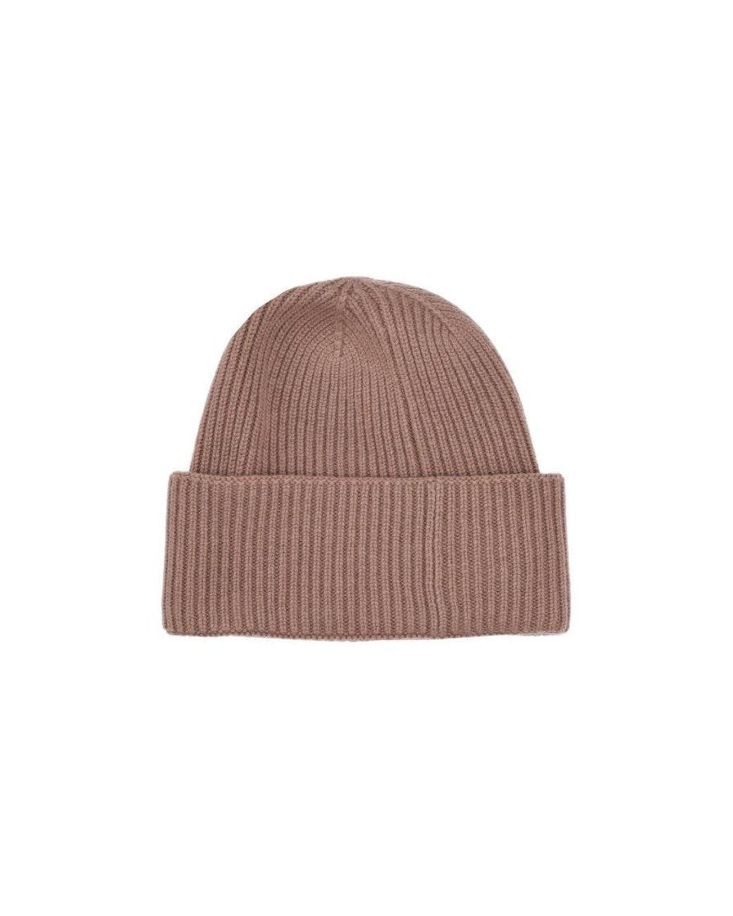 Max Mara Brown Logo Beanie Cap