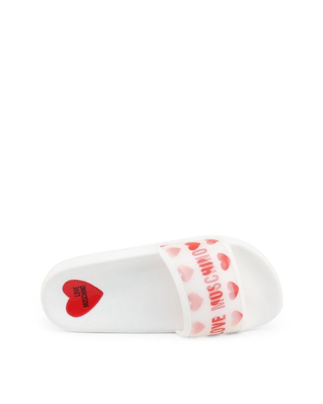 Love Moschino Pink Heart Printed Slippers