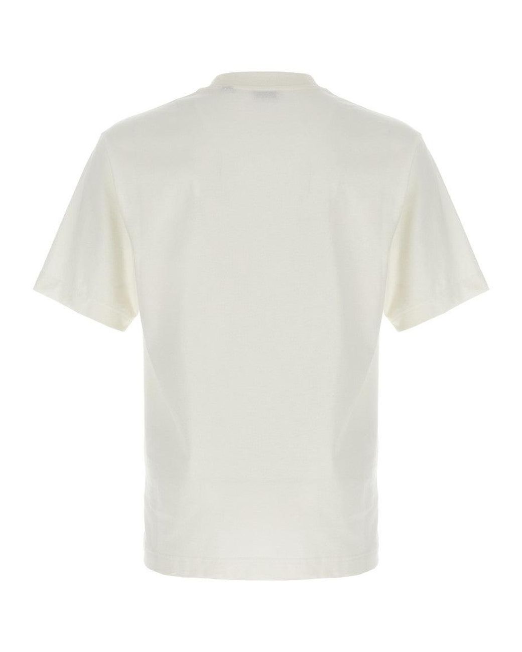 Burberry White Cross Stitch T-Shirt for men