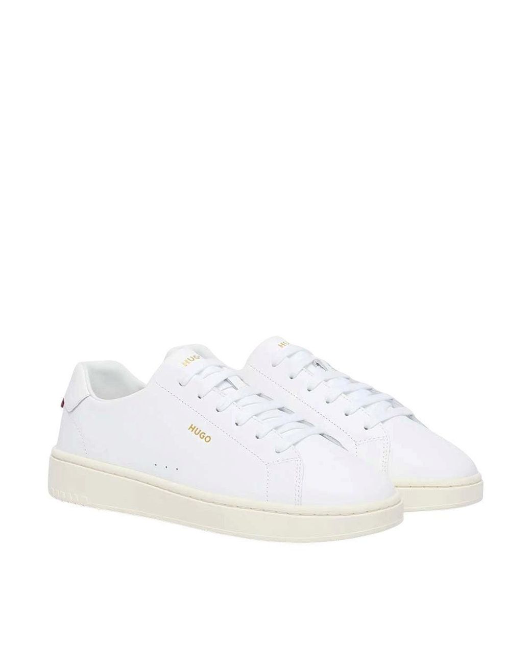 HUGO White Neston Logo Sneakers for men