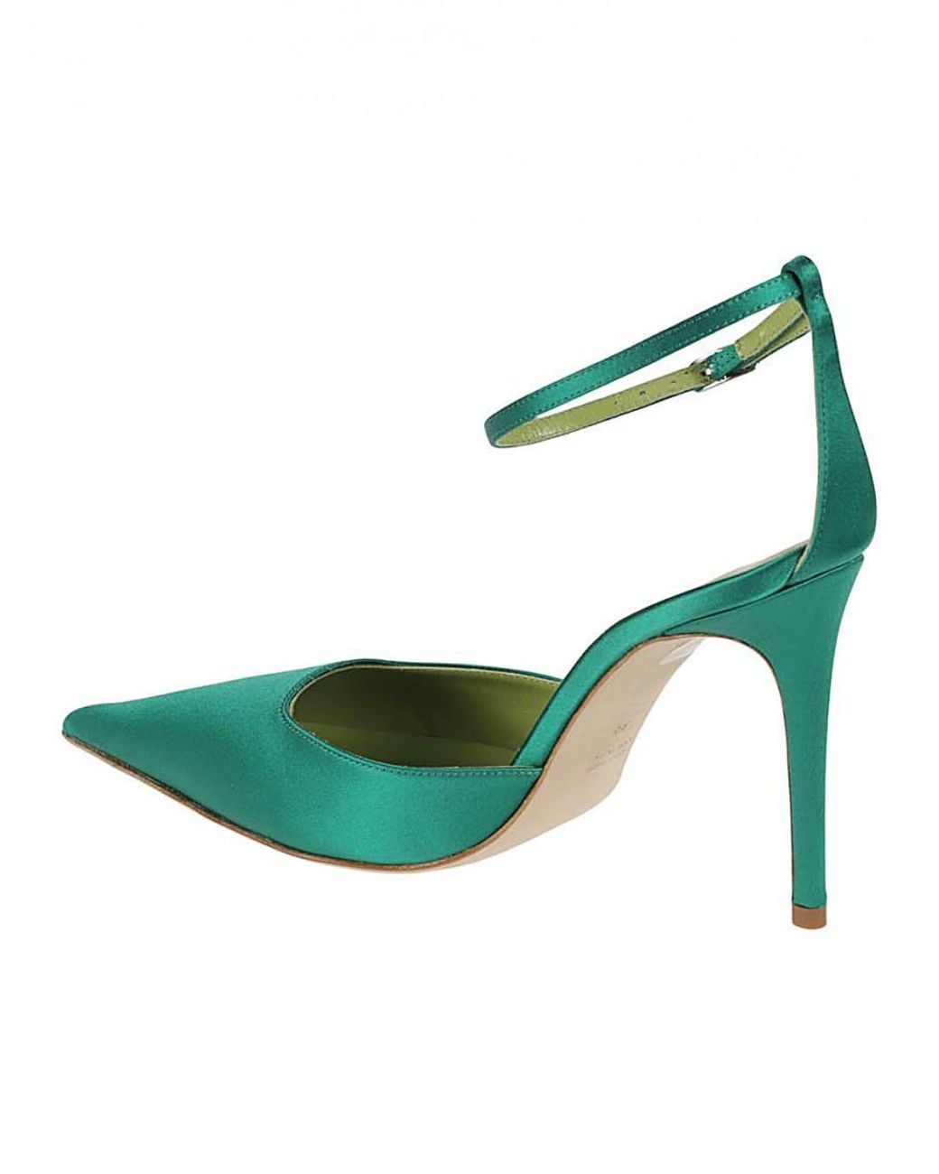 Lella Baldi Green Satin Pumps