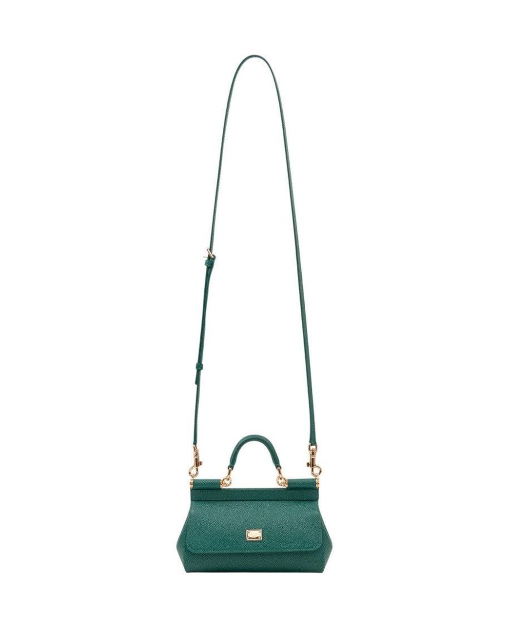 Dolce & Gabbana Green Sicily Mini Satchel