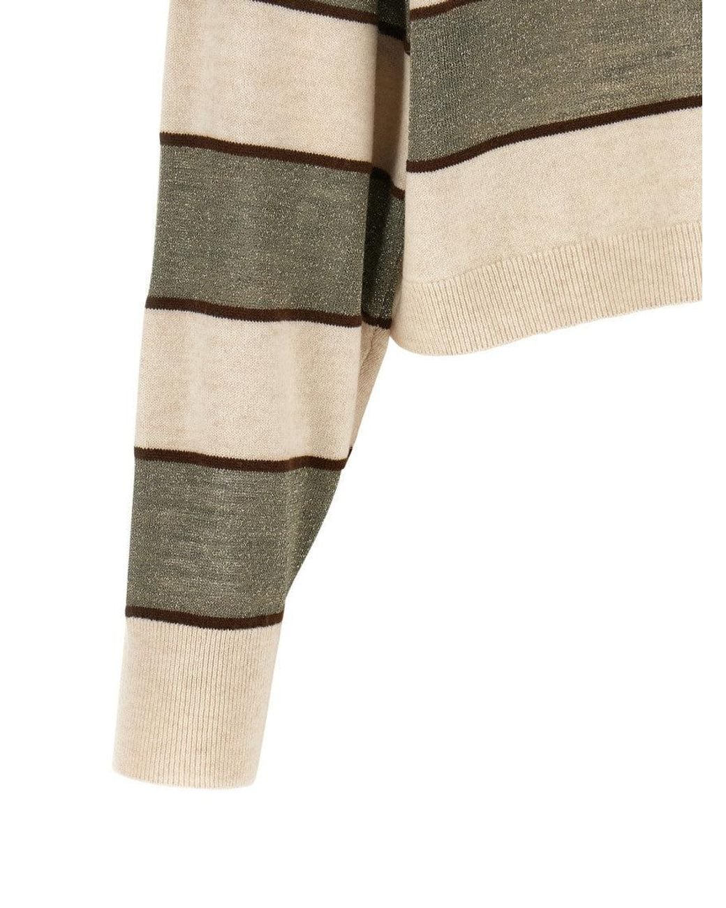 Brunello Cucinelli Multicolor Stripes Shirt Collar Polo