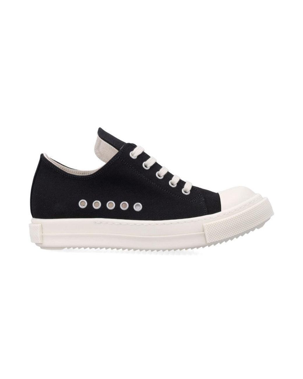 Rick Owens Black Extreme Low Sneakers For
