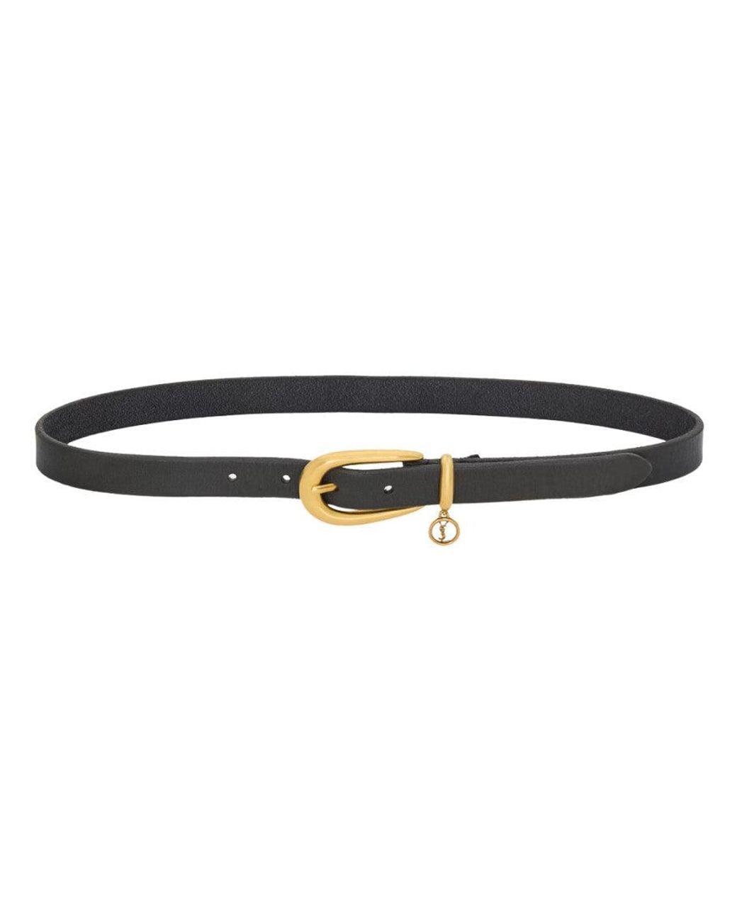 Saint Laurent White Cintura Sottile Cassandre