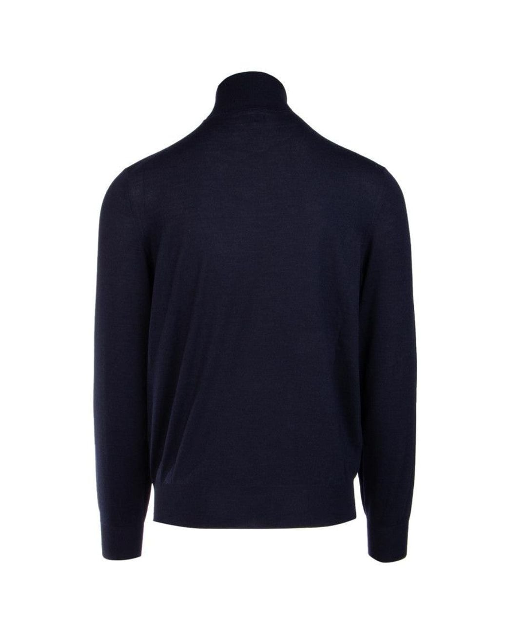 Brunello Cucinelli Blue Regular Sweater for men