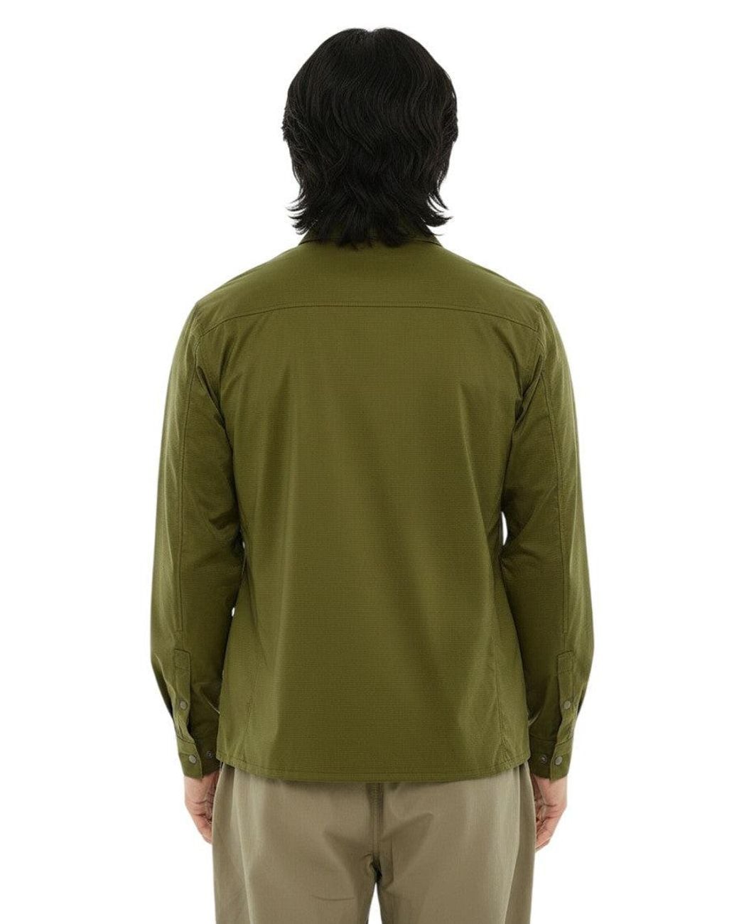Woolrich Green Regular Solid Overshirt for men
