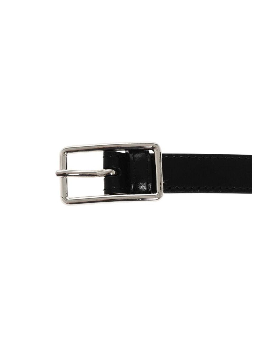 McQueen Black Solid Buckle Belt