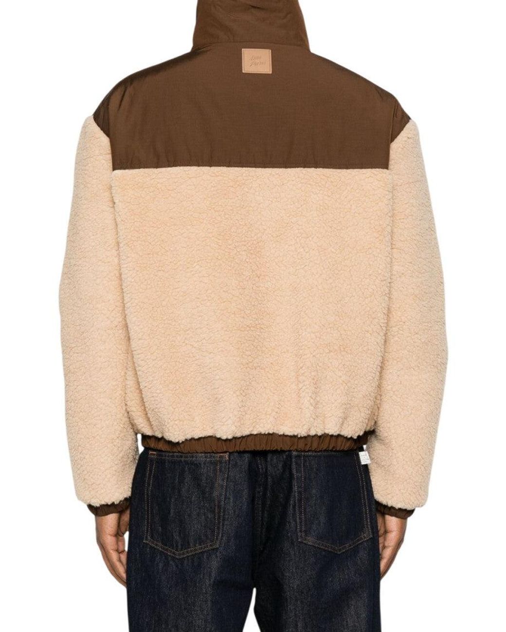 AMI Brown Regular Fleece Jacket for men