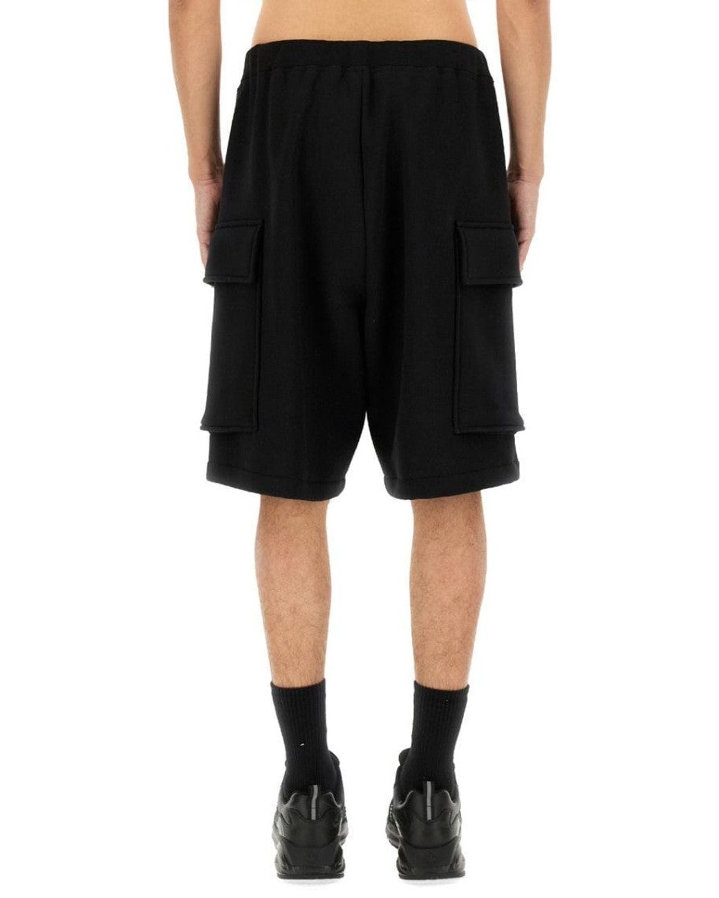 DSquared² Black Solid Shorts for men