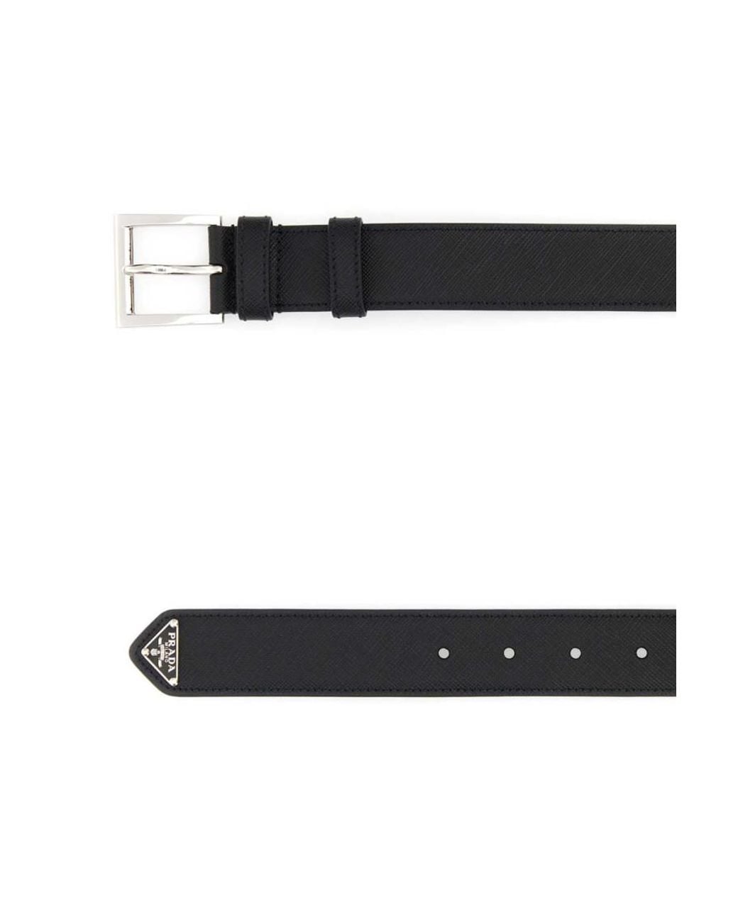 Prada Black Leather Belt for men