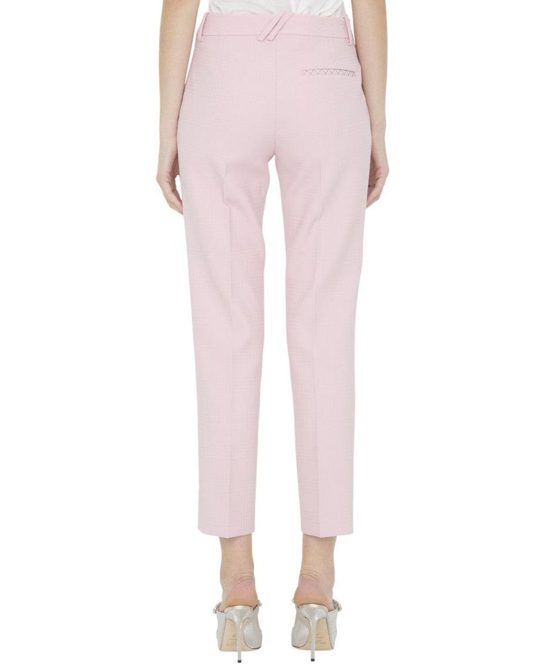 Burberry Pink Regular Flat Front Pant