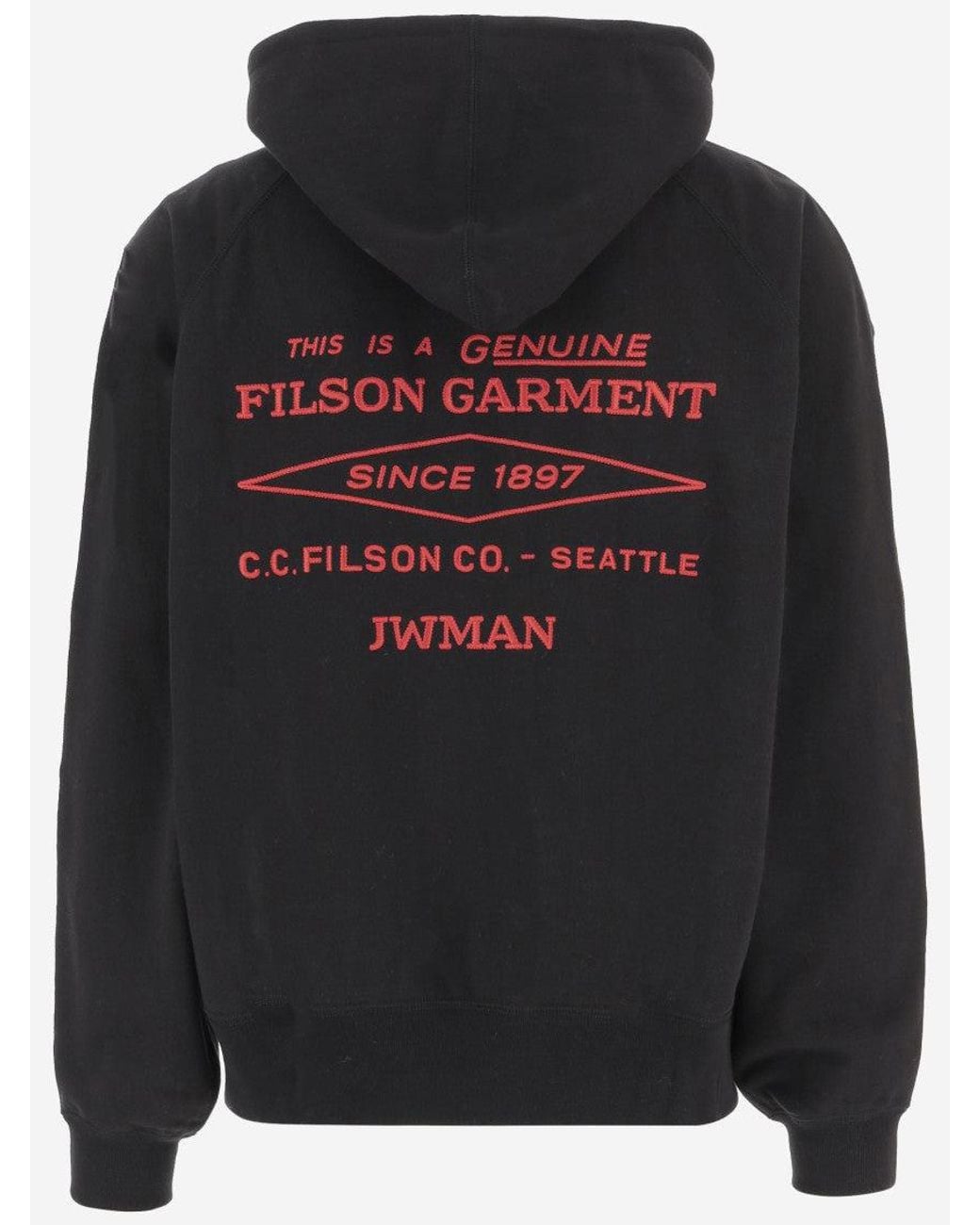 Junya Watanabe Black Embroidery Print Hoodie for men