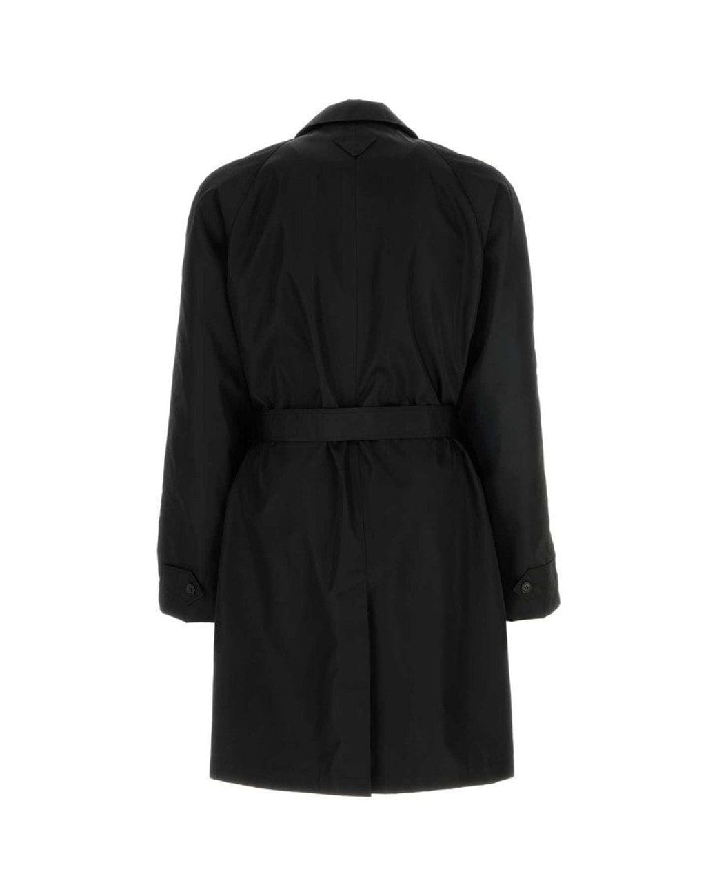 Prada Black Re-Nylon Trench Coat Recycled Material for men