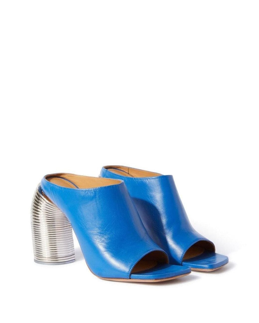 Off-White c/o Virgil Abloh Blue Slip On Heels