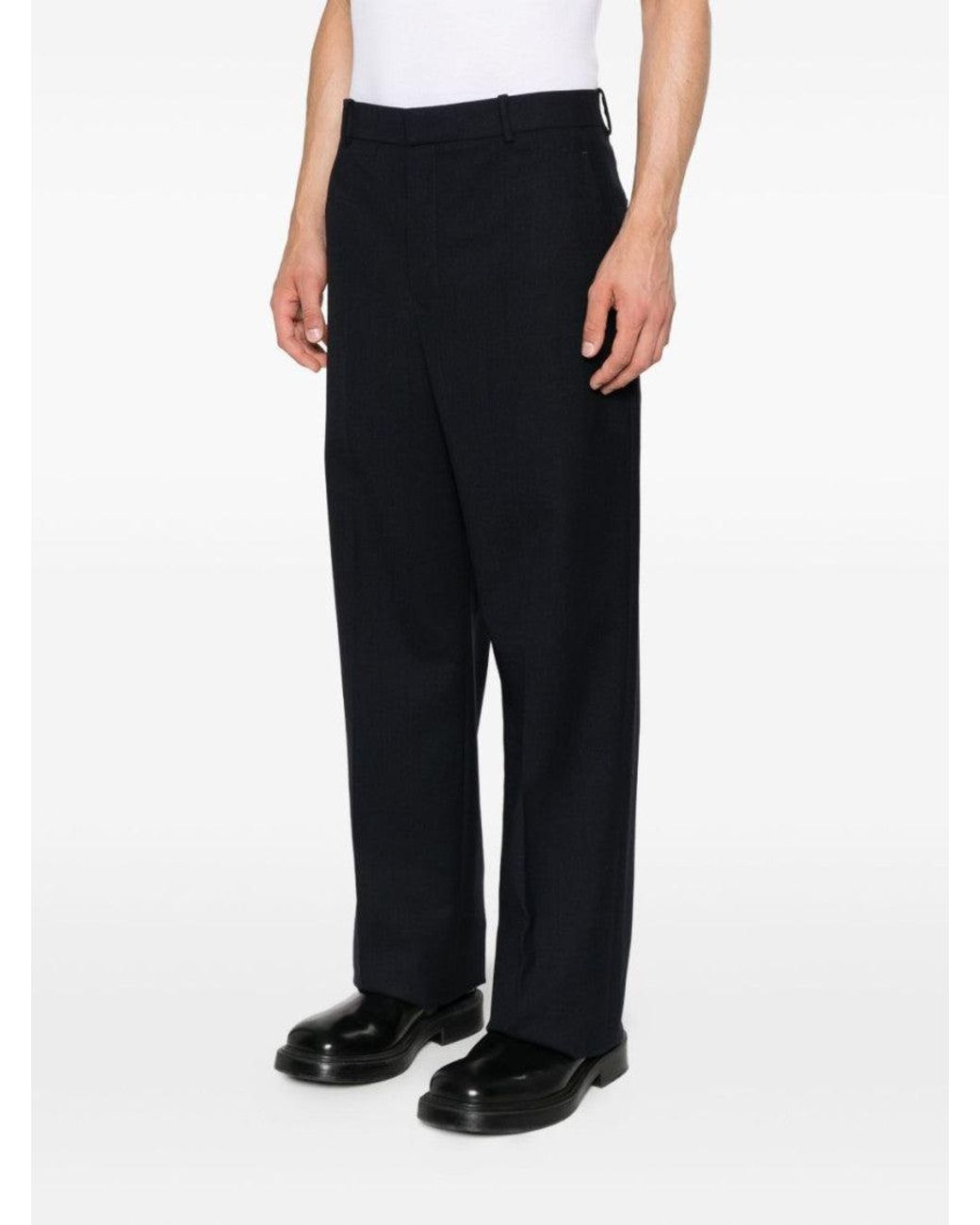 Saint Laurent Blue Wool Trousers for men