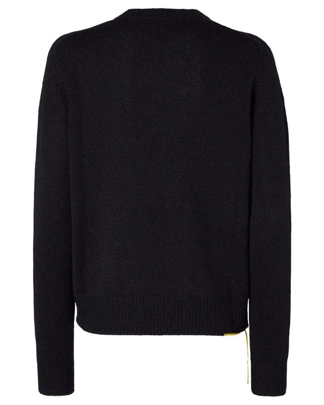 Fendi Black Crew Neck Sweater