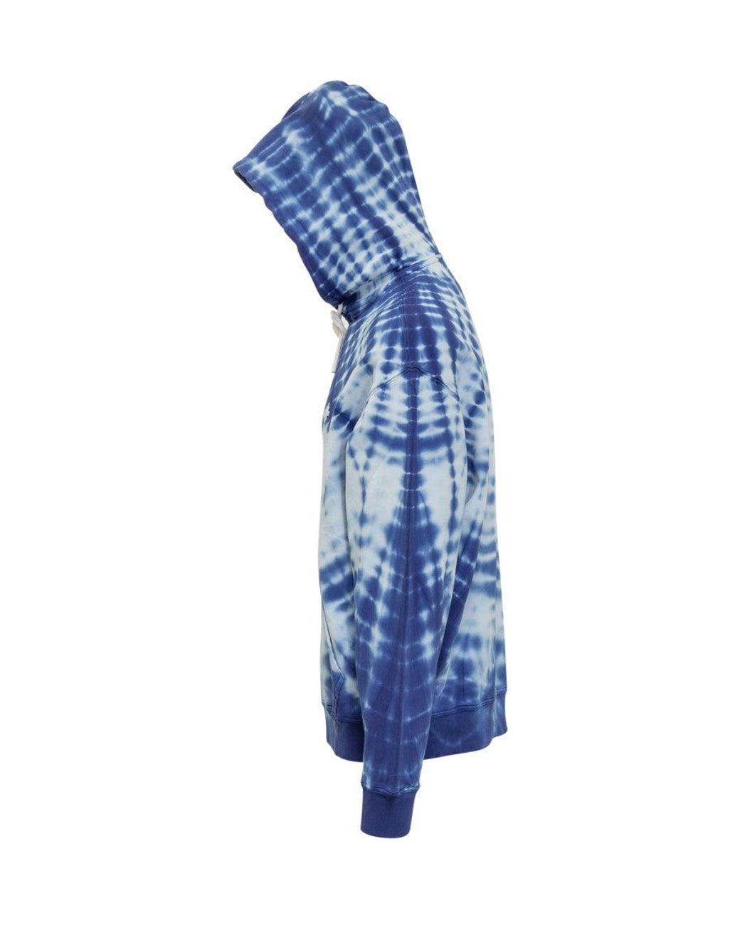 Marcelo Burlon Blue Tie-Dye Hood Sweatshirt for men