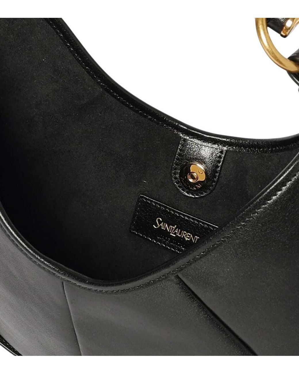 Saint Laurent Black Mombasa Small Hobo