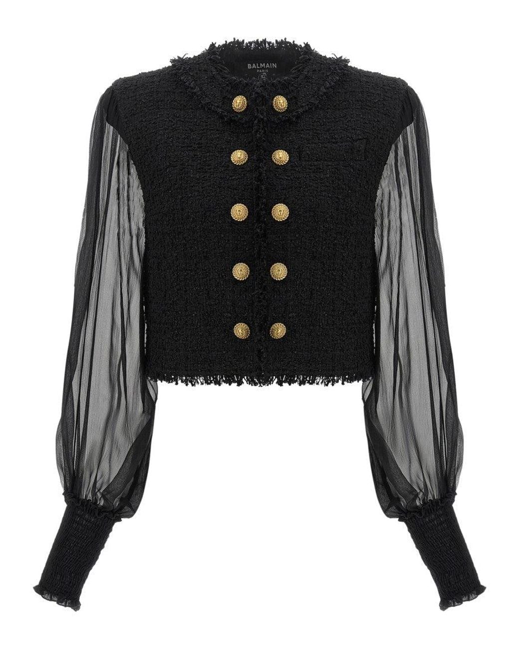 Balmain Black Round Neck Jacket