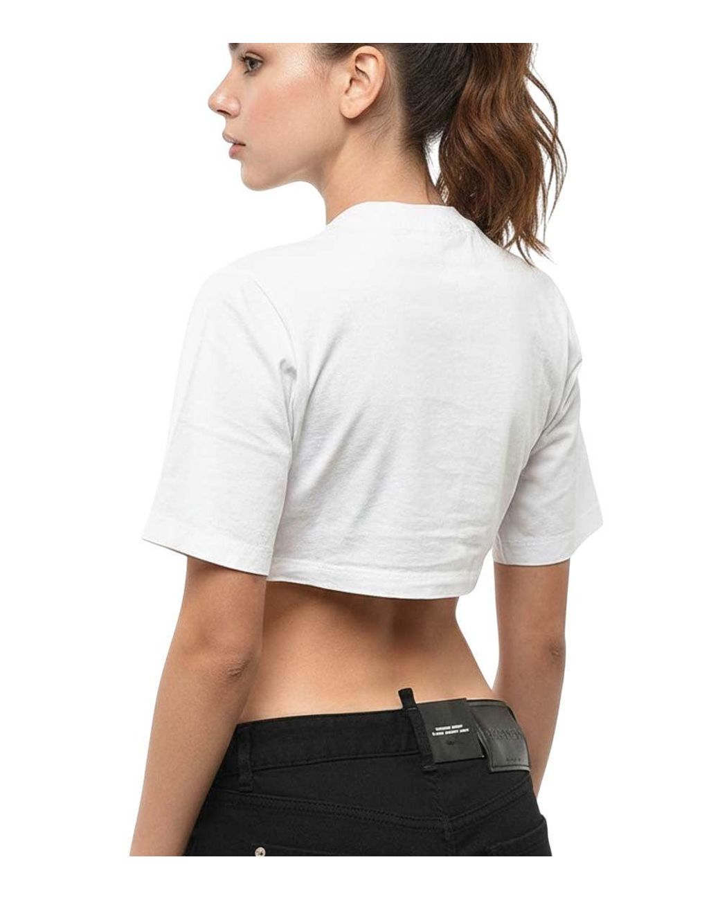 DSquared² White Graphic Crew Neck T-Shirt