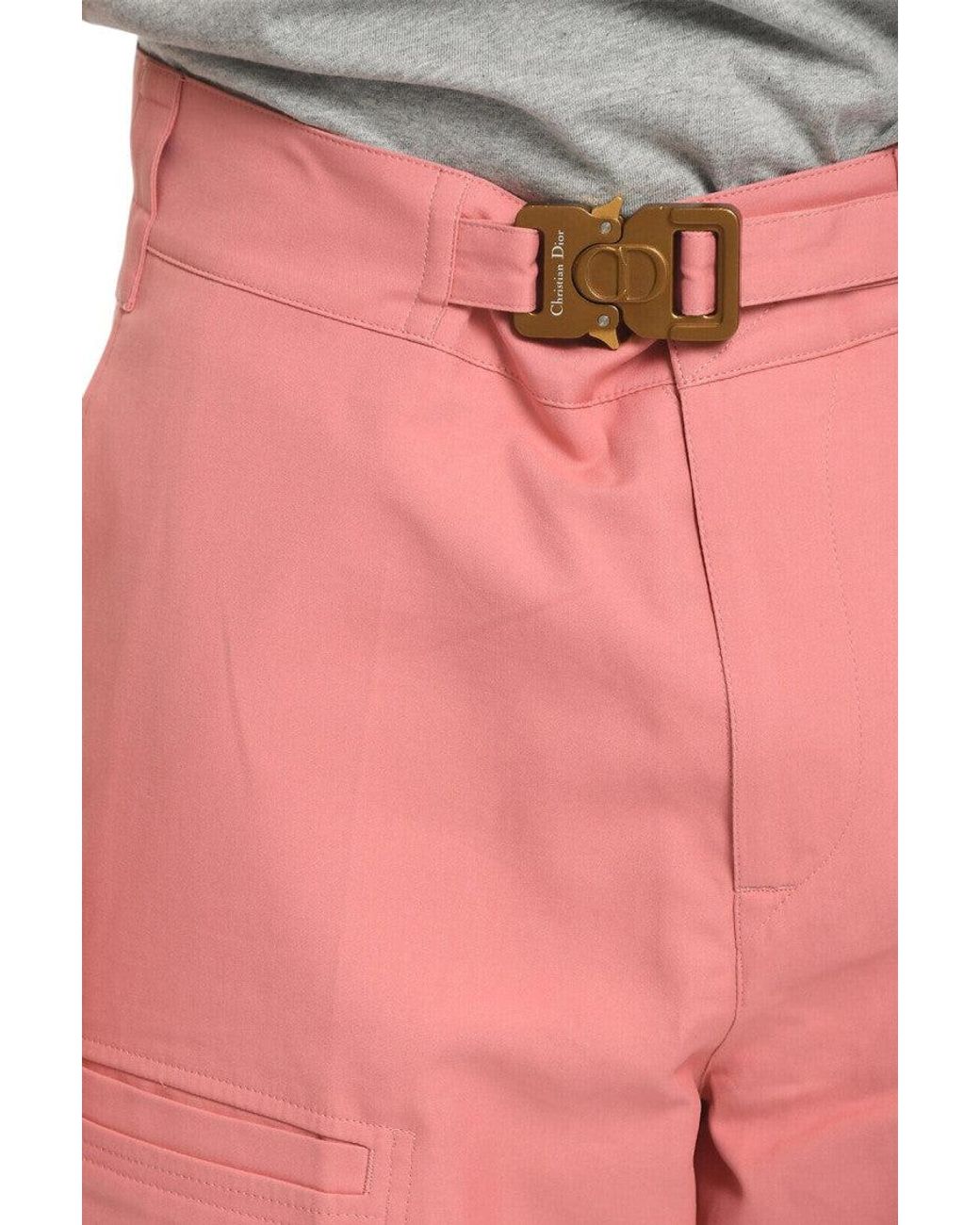 Dior Pink Relaxed Solid Shorts for men